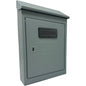 CASSETTA POSTA TRADIZIONE EGIZIA MAXI ACCIAIO VERN GRIGIO MM 200X60 H.MM 300