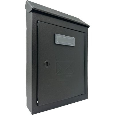 CASSETTA POSTA TRADIZIONE EGIZIA MAXI ACCIAIO VERN NERO MM 200X60 H.MM 300