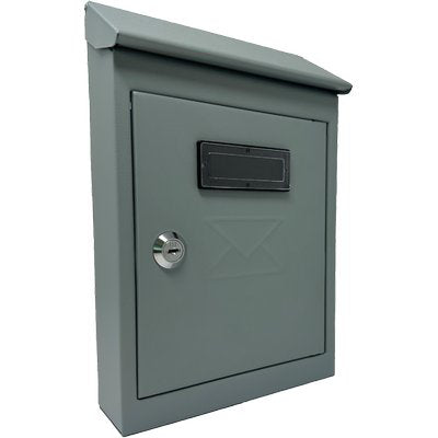 CASSETTA POSTA TRADIZIONE + CILINDRO MINI ACCIAIO VERN GRIGIO 175X50 H 260
