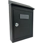 CASSETTA POSTA TRADIZIONE + CILINDRO MINI ACCIAIO VERN NERO 175X50 H.260