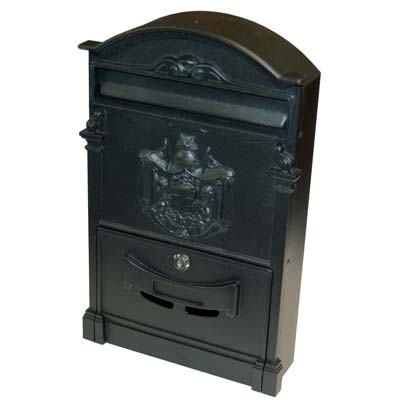 CASSETTA POSTA REGIA EFFE ALLUMINIO PRESSOFUSO NERO MM 260X90 H.MM 410 Immagine principale del prodotto
