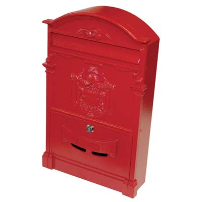 CASSETTA POSTA REGIA EFFE ALLUMINIO PRESSOFUSO ROSSO MM 260X90 H.MM 410 Immagine principale del prodotto