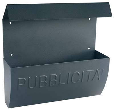 CASSETTA PORTA PUBBLICITA RECLAME ALUBOX ACC.ZINC VERN ANTRACITE MM 310X100 H.MM 310 Immagine principale del prodotto