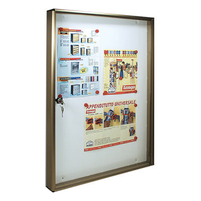 BACHECA PORTA AVVISI ALUBOX ALLUMINIO BRONZATO 4XA4 MM 550X50 H.MM 730 Immagine principale del prodotto