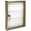 BACHECA PORTA CHIAVI ALUBOX ALLUMINIO BRONZATO CHIAVI 24 MM 300X50 H.MM 400