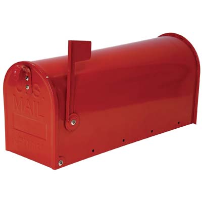 CASSETTA POSTA TOPOLINO ALUBOX ACCIAIO VERN ROSSO MM 170X480 H.MM 220