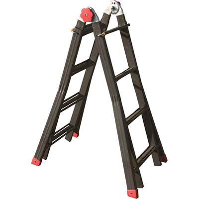 SCALA TELESCOPICA PHENOMENA AUTO SICOS ACCIAIO H.CM 112/390 PIOLI 4+4 Immagine principale del prodotto