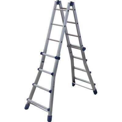 SCALA TELESCOPICA BRIKO BLU FACAL ALLUMINIO H.CM 120/400 PIOLI 4+4 Immagine principale del prodotto
