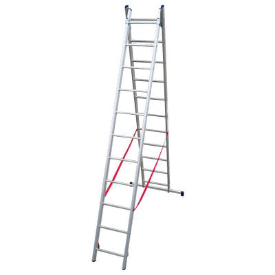 SCALA PARALLELA 2 RAMPE STILO FACAL ALLUMINIO EN 131 H.CM 193/314 PIOLI 2X 7 Immagine principale del prodotto