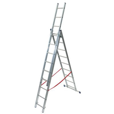 SCALA PARALLELA 3 RAMPE STILO FACAL ALLUMINIO EN 131 H.CM 193/426 PIOLI 3X 7 Immagine principale del prodotto