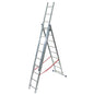 SCALA PARALLELA 3 RAMPE STILO FACAL ALLUMINIO EN 131 H.CM 247/594 PIOLI 3X 9
