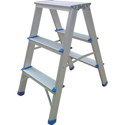 SGABELLO RAJA DOMUS ALLUMINIO GRADINI 3 H.MM 658