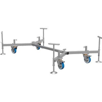 BASE TRABATTELLO GRIM EU 75 50047 MARCHETTI ACCIAIO ZINC CM 165X75 + 4 RUOTE +4 STABILIZZATORI Immagine principale del prodotto