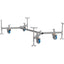 BASE TRABATTELLO GRIM EU 75 50047 MARCHETTI ACCIAIO ZINC CM 165X75 + 4 RUOTE +4 STABILIZZATORI