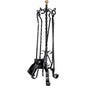 PIANTANA CAMINO KIT TORTIGLIONE FERRO BATTUTO + POMI OTTONE H.CM 70 CF=PZ 5