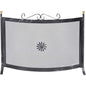 PARASCINTILLE CAMINO CURVO FERRO BATTUTO + POMI OTTONE CM 60X50