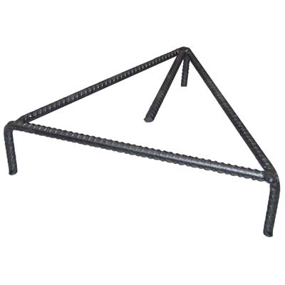 TREPPIEDE CALDARA TRIANGOLARE ACCIAIO CM 24