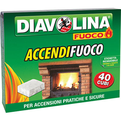 ACCENDIFUOCO DIAVOLINA FUOCO CUBETTI 40