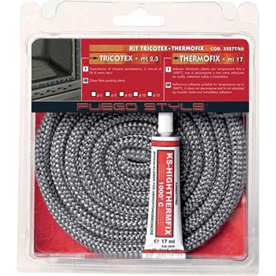 GUARNIZIONE TRECCIA + ADESIVO X STUFA FUEGO MM 12 MT 2,5 Immagine principale del prodotto