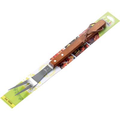 FORCHETTONE BARBECUE F0390 OMPAGRILL INOX/LEGNO CM 39 Immagine principale del prodotto