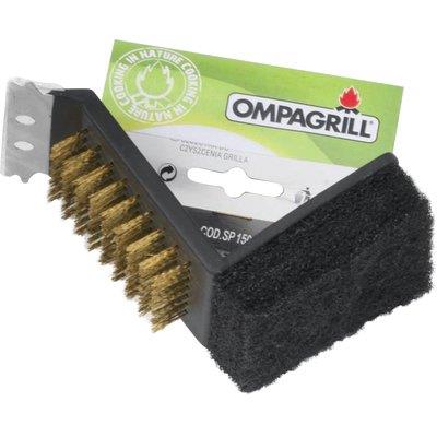 SPAZZOLA BARBECUE SP150 OMPAGRILL SPUGNA ABRASIVA + SPAZZOLA OTTONE CM 15 Immagine principale del prodotto