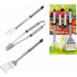 POSATE BARBECUE SET 03360 OMPAGRILL ACCIAIO INOX CF=PZ 3 CM 36