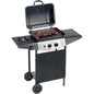 BARBECUE GAS DOUBLE COOKING SYSTEM 2+1 OMPAGRILL FUOCHI 3 CM 98X43 H.CM 100 + ROCCIA LAVICA