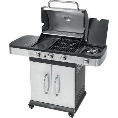 BARBECUE GAS INDIANAPOLIS 3+1 TITANIUM OMPAGRILL FUOCHI 4 CM 121X60 H.CM 138