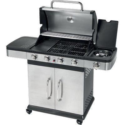BARBECUE GAS INDIANAPOLIS 4+1 TITANIUM OMPAGRILL FUOCHI 5 CM 132X60 H.CM 138