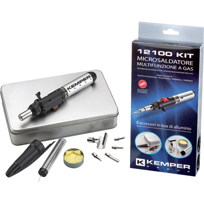 SALDATORE MICRO RICARICABILE 12100 KIT KEMPER PIEZO + ACCESSORI + VALIGETTA Immagine principale del prodotto