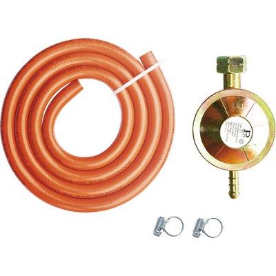 REGOLATORE GAS GPL BP TARATURA FISSA KIT PROJECT TUBO MT 1,5 + FASCETTE PZ 2