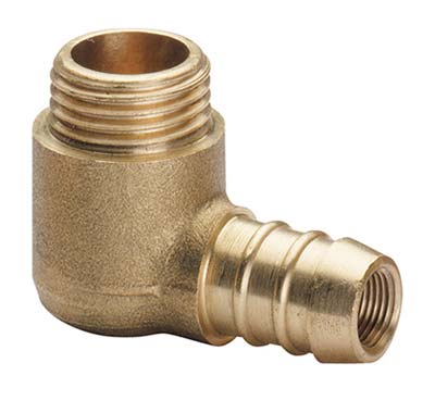 PORTAGOMMA METANO 90° FILETTO MASCHIO OTTONE MM 14 1/2M Immagine principale del prodotto