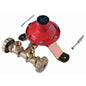 CENTRALINA MINI X 2 BOMBOLE GAS GPL REGOLATORE BP KG/H 4 + STAFFA + TASSELLI