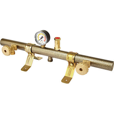 CENTRALINA TUBOLARE X 2 BOMBOLE GAS GPL MANOMETRO + VALVOLA SICUREZZA Immagine principale del prodotto