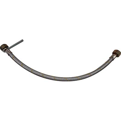 TUBO GAS TRECCIA X CENTRALINE + CHIAVE ACCIAIO ZINCATO 1/2F CM 100