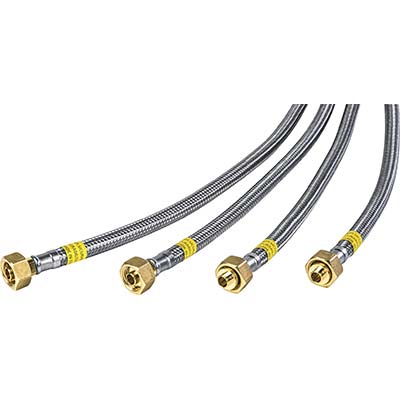TUBO GAS TRECCIA X CENTRALIN SICURGAS NGDN8 PARIGI INOX 304 1/2F CM 60