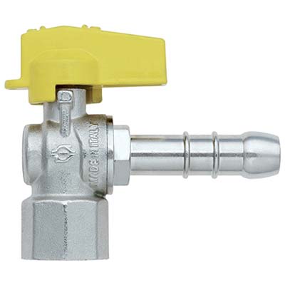 VALVOLA SFERA GAS A SQUADRA 585 BUGATTI OTTONE NICHELATO MM 13X1/2F