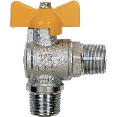 VALVOLA SFERA GAS A SQUADRA 060 ITAP OTTONE NICHELATO 1/2M