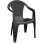 SEDIA RATTAN KORA + BRACCIOLI PROGARDEN PP ANTRACITE CM 55X54 H.CM 80