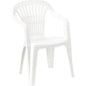 SEDIA SCILLA + BRACCIOLI PROGARDEN PP BIANCO CM 54X53 H.CM 80