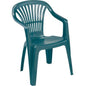 SEDIA SCILLA + BRACCIOLI PROGARDEN PP VERDE CM 54X53 H.CM 80