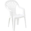 SEDIA ZENA + BRACCIOLI PROGARDEN PP BIANCO CM 55X56 H.CM 90
