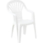 SEDIA ZENA + BRACCIOLI PROGARDEN PP BIANCO CM 55X56 H.CM 90