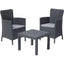 SET RATTAN SALVADOR BALCONY KETER PP GRAPHITE CF=PZ 3 + CUSCINI