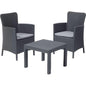 SET RATTAN SALVADOR BALCONY KETER PP GRAPHITE CF=PZ 3 + CUSCINI