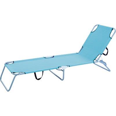 LETTINO MALE DOMUS ACCIAIO/POLY CELESTE  CM 58X190 H.CM 27