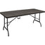 TAVOLO WOOD DOMUS HDPE MARRONE/ACCIAIO CM 180X75 H.CM 74