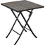 TAVOLO WOOD DOMUS HDPE MARRONE/ACCIAIO CM 62X62 H.CM 74