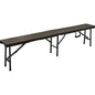 PANCA WOOD DOMUS HDPE MARRONE/ACCIAIO CM 180X25 H.CM 43