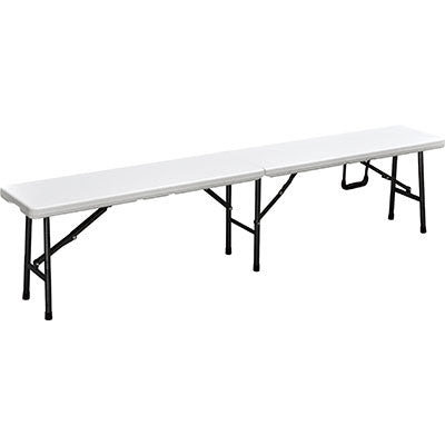 PANCA CATERING DOMUS HDPE BIANCO/ACCIAIO CM 183X25 H.CM 43 Immagine principale del prodotto